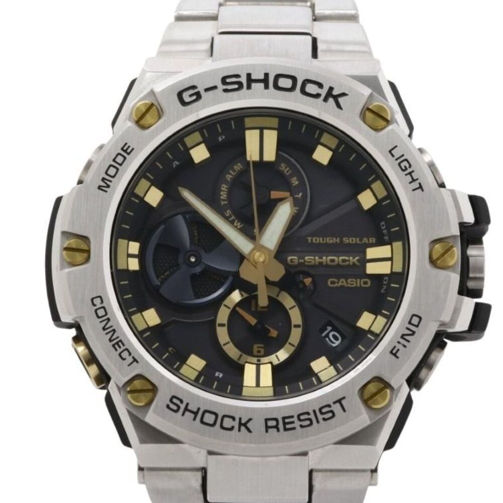 CASIO G-SHOCK G-STEEL GST-B100 Series GST-B100D-1A9JF Black Silver Resin/Stai...